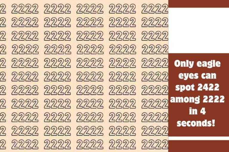 Only eagle eyes can spot 2422 among 2222 in 4 seconds!