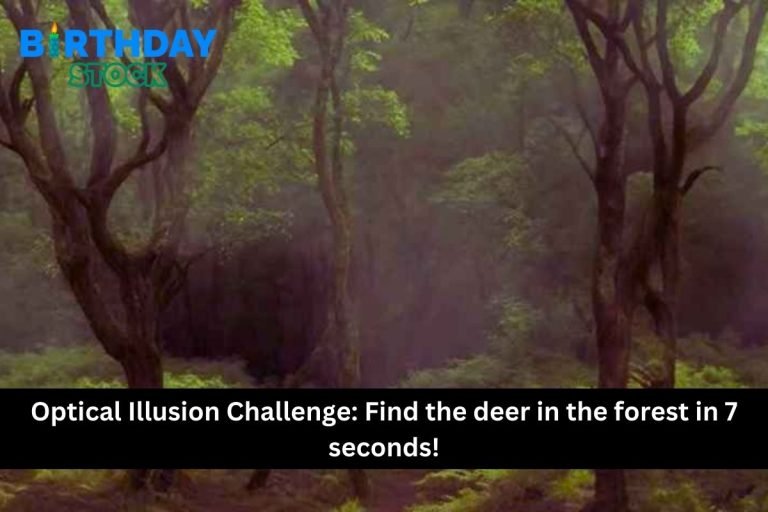 Optical Illusion Challenge: Find the deer in the forest in 7 seconds!
