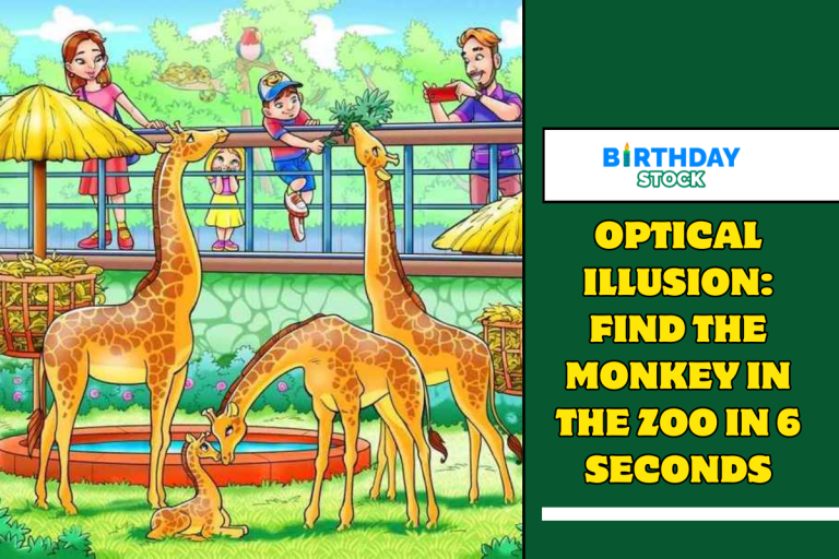 Optical Illusion Find the monkey in the zoo in 6 seconds