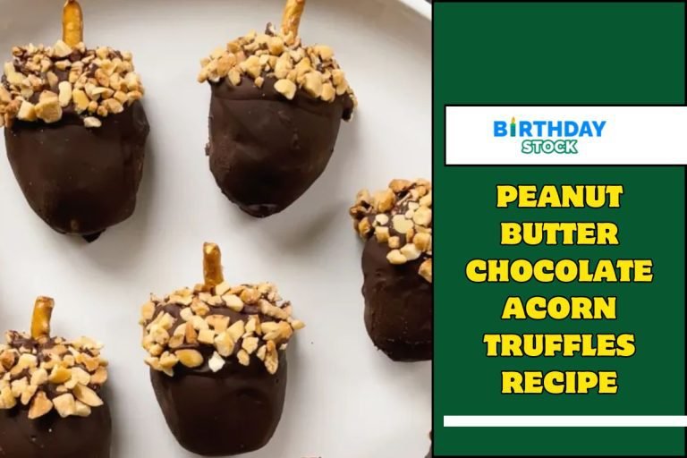 Peanut Butter Chocolate Acorn Truffles Recipe
