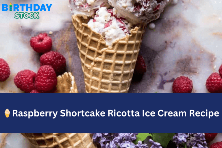 Raspberry Shortcake Ricotta Ice Cream Recipe