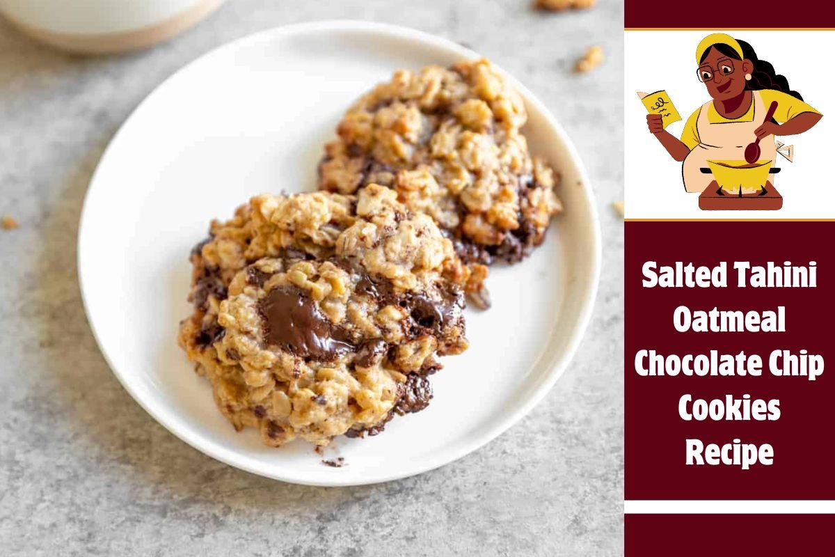 Salted Tahini Oatmeal Chocolate Chip Cookies Recipe