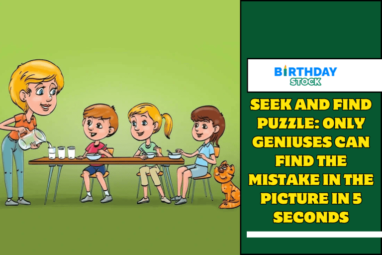 Seek and Find Puzzle Only geniuses can find the mistake in the picture in 5 seconds