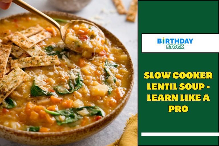 Slow Cooker Lentil Soup - Learn like a Pro