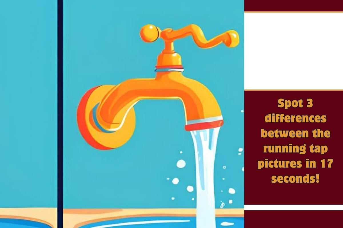 Spot 3 differences between the running tap pictures in 17 seconds!