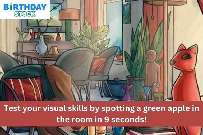 Test your visual skills by spotting a green apple in the room in 9 seconds!