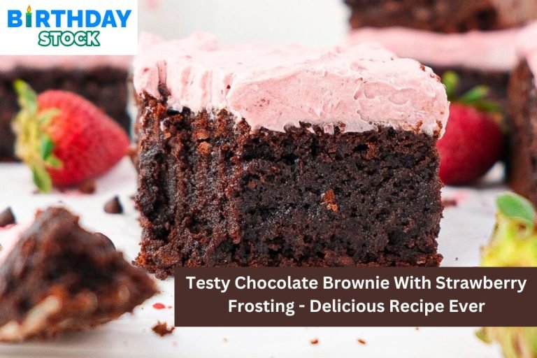 Testy Chocolate Brownie With Strawberry Frosting - Delicious Recipe Ever