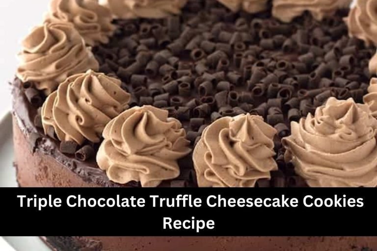 Triple Chocolate Truffle Cheesecake Cookies Recipe
