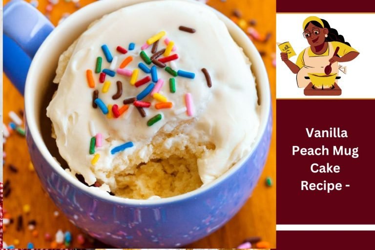 Vanilla Peach Mug Cake Recipe -