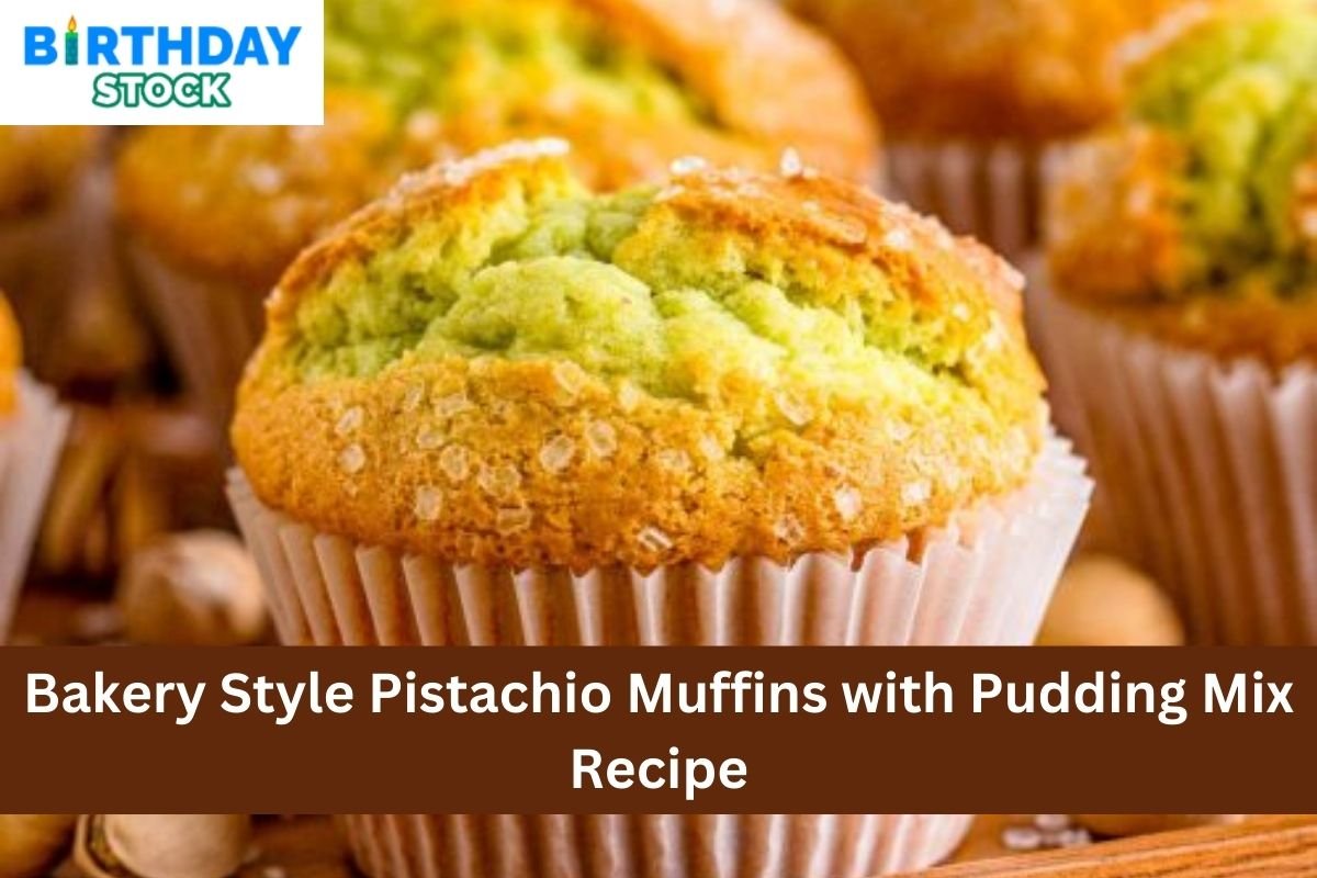 Bakery Style Pistachio Muffins with Pudding Mix Recipe
