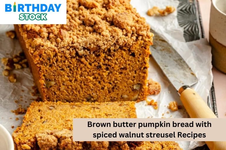 Brown butter pumpkin bread with spiced walnut streusel Recipes