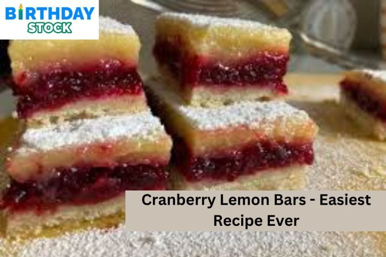 Cranberry Lemon Bars - Easiest Recipe Ever