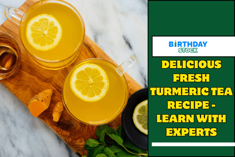 Delicious Fresh Turmeric Tea Recipe - Learn With Experts