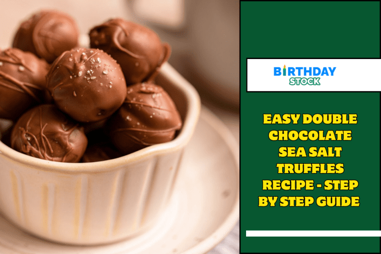 Easy Double Chocolate Sea Salt Truffles Recipe - Step by Step Guide
