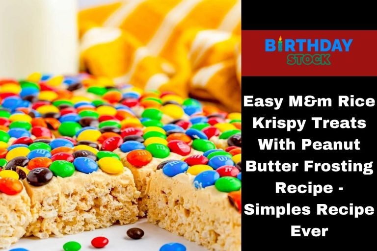 Easy M&m Rice Krispy Treats With Peanut Butter Frosting Recipe - Simples Recipe Ever