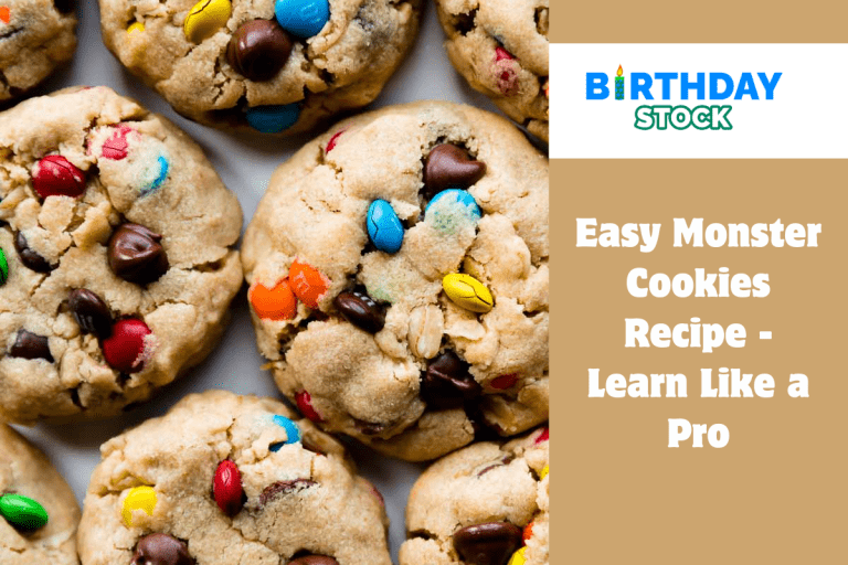 Easy Monster Cookies Recipe - Learn Like a Pro