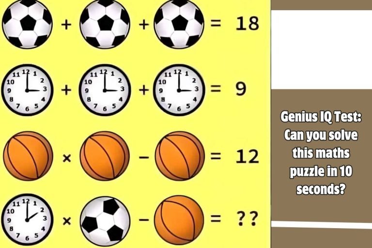 Genius IQ Test Can you solve this maths puzzle in 10 seconds