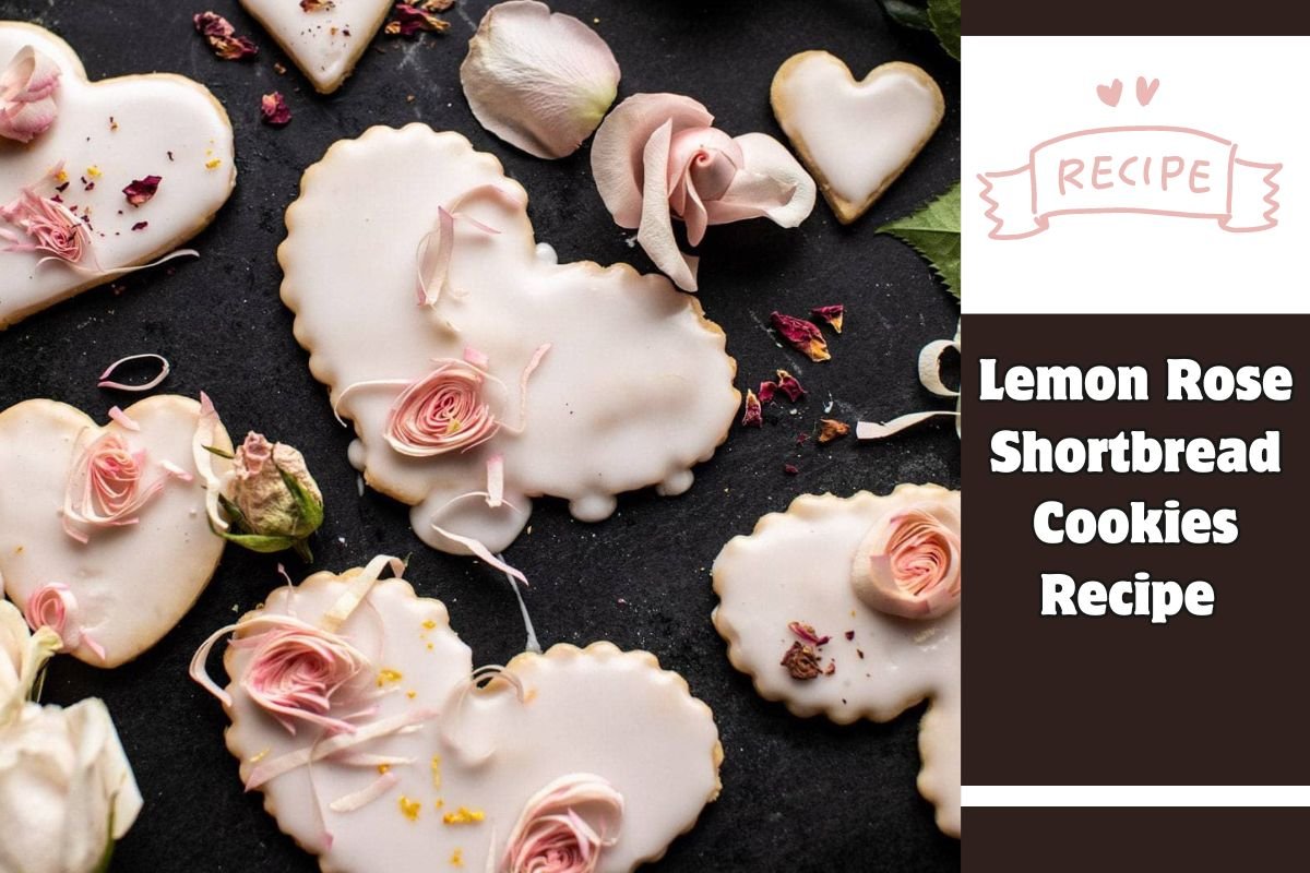 Lemon Rose Shortbread Cookies Recipe