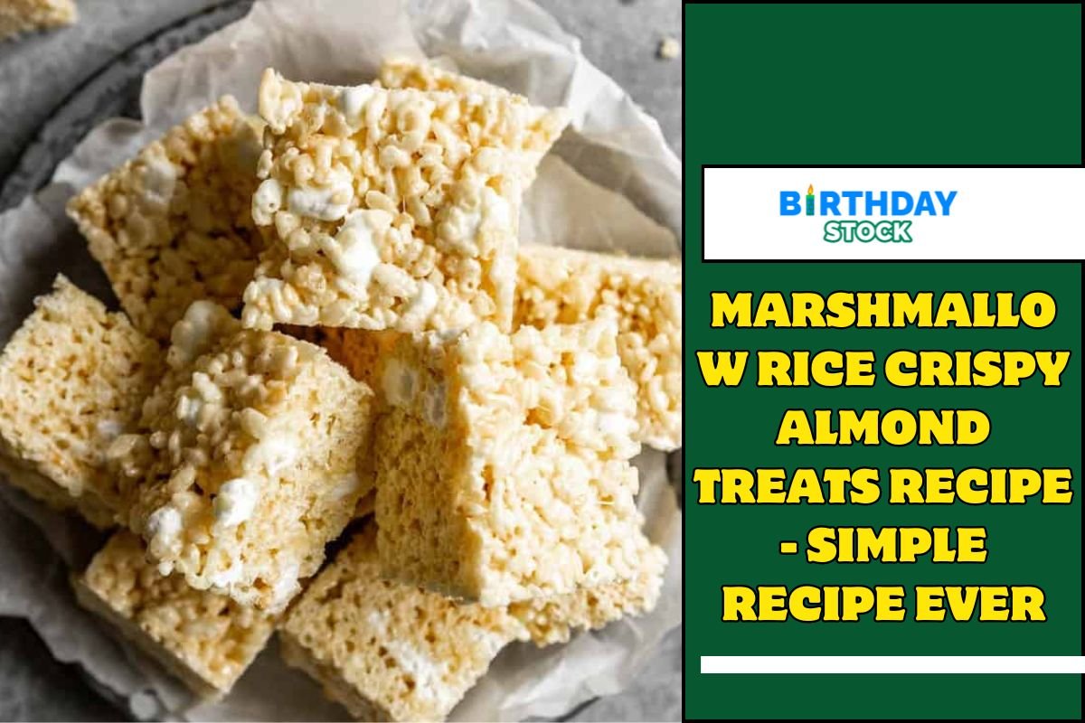Marshmallow Rice Crispy Almond Treats Recipe - Simple Recipe Ever
