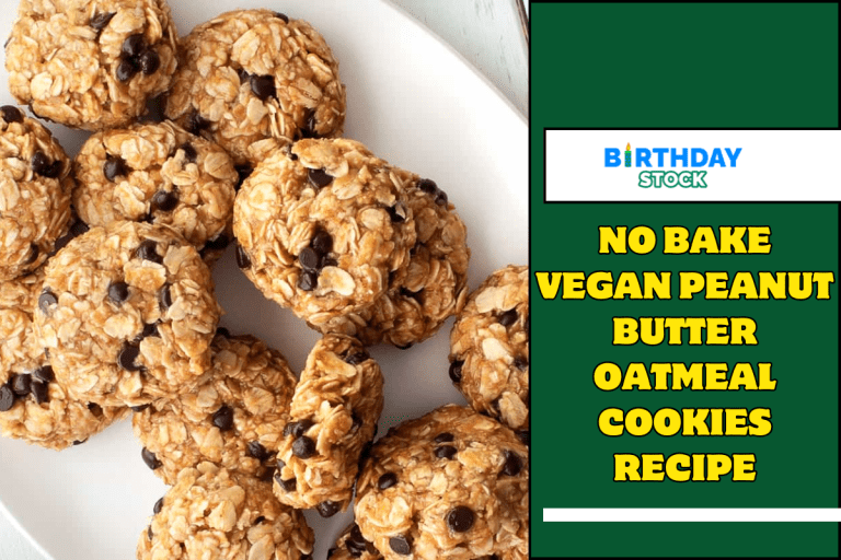 No Bake Vegan Peanut Butter Oatmeal Cookies Recipe
