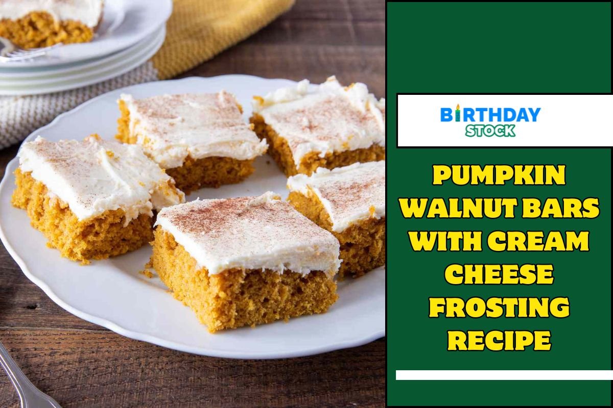 Pumpkin Walnut Bars with Cream Cheese Frosting Recipe