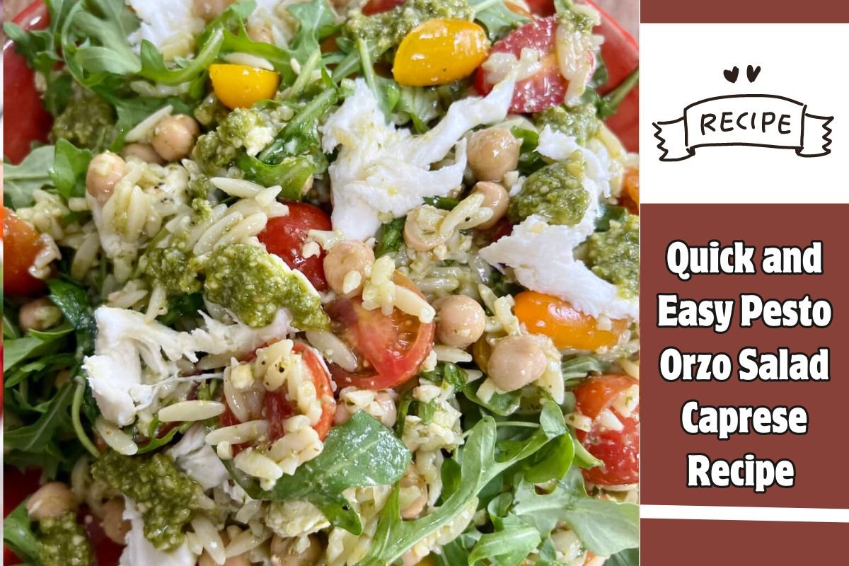 Quick and Easy Pesto Orzo Salad Caprese Recipe
