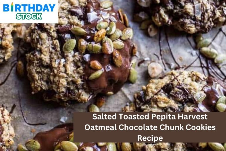 Salted Toasted Pepita Harvest Oatmeal Chocolate Chunk Cookies Recipe