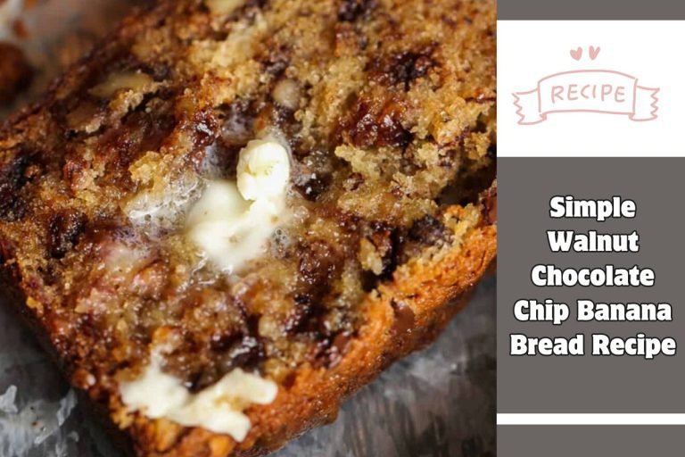 Simple Walnut Chocolate Chip Banana Bread Recipe