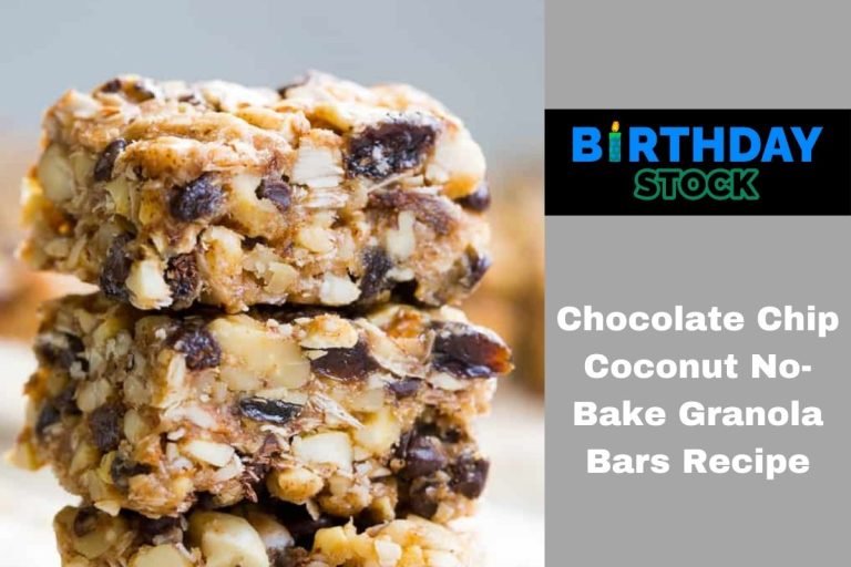 Chocolate Chip Coconut No-Bake Granola Bars Recipe