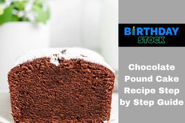 Chocolate Pound Cake Recipe Step by Step Guide