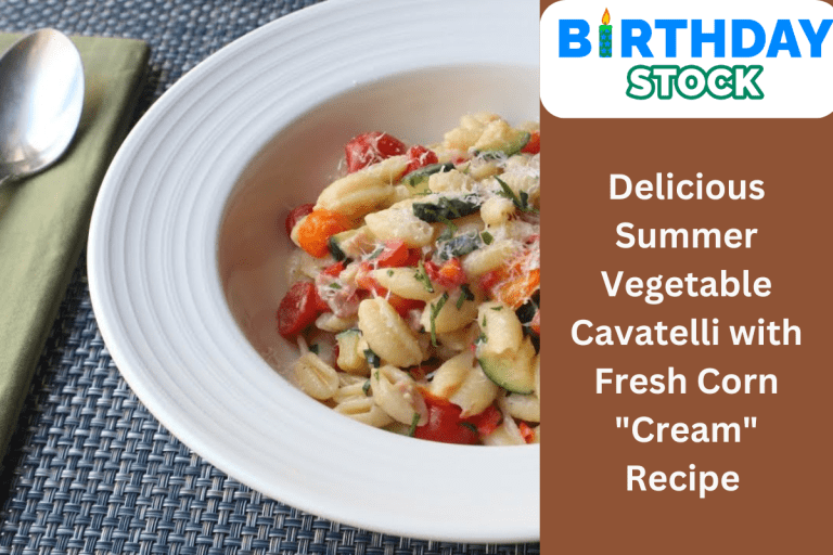 Delicious Summer Vegetable Cavatelli with Fresh Corn Cream Recipe 