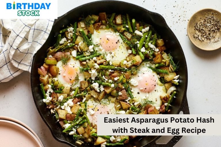 Easiest Asparagus Potato Hash with Steak and Egg Recipe