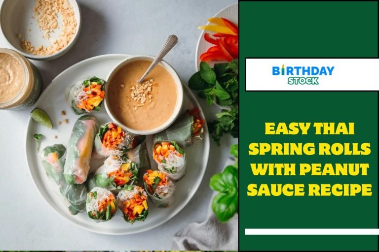 Easy Thai Spring Rolls With Peanut Sauce Recipe