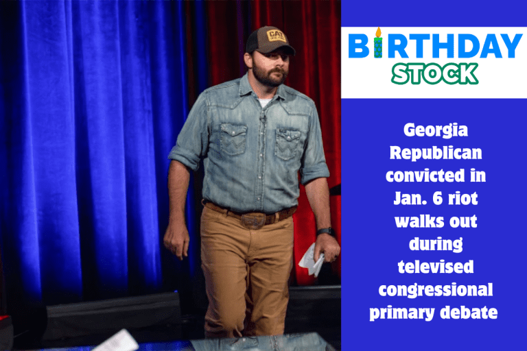 Georgia Republican convicted in Jan. 6 riot walks out during televised congressional primary debate 