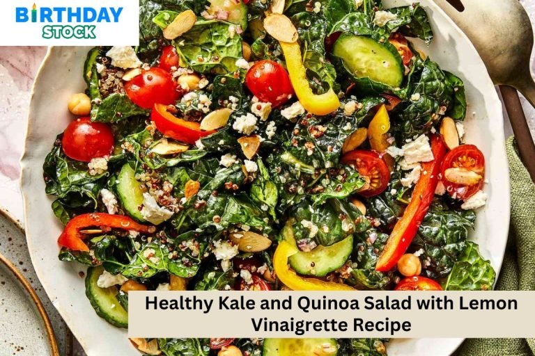Healthy Kale and Quinoa Salad with Lemon Vinaigrette Recipe