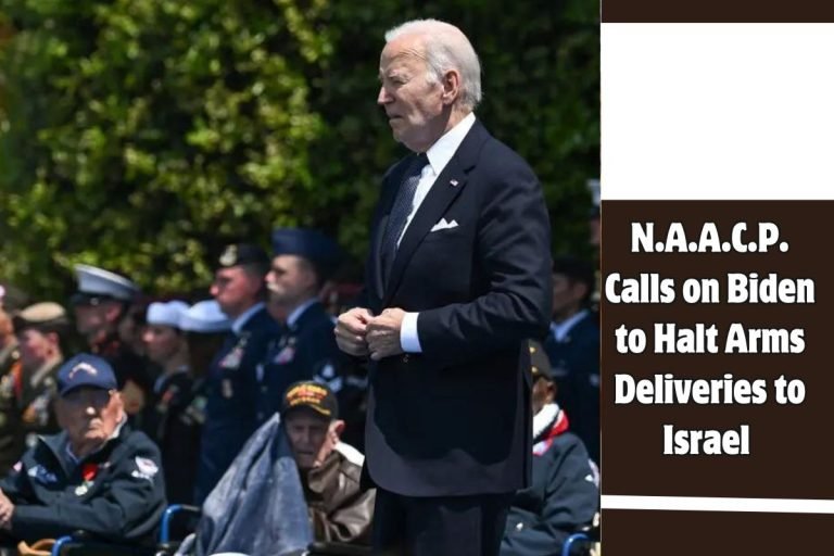 N.A.A.C.P. Calls on Biden to Halt Arms Deliveries to Israel