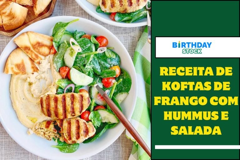 Receita de koftas de frango com hummus e salada