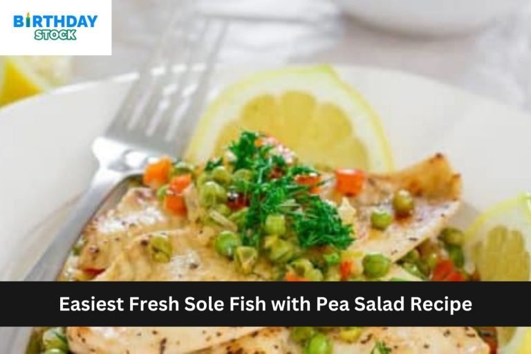 Easiest Fresh Sole Fish with Pea Salad Recipe