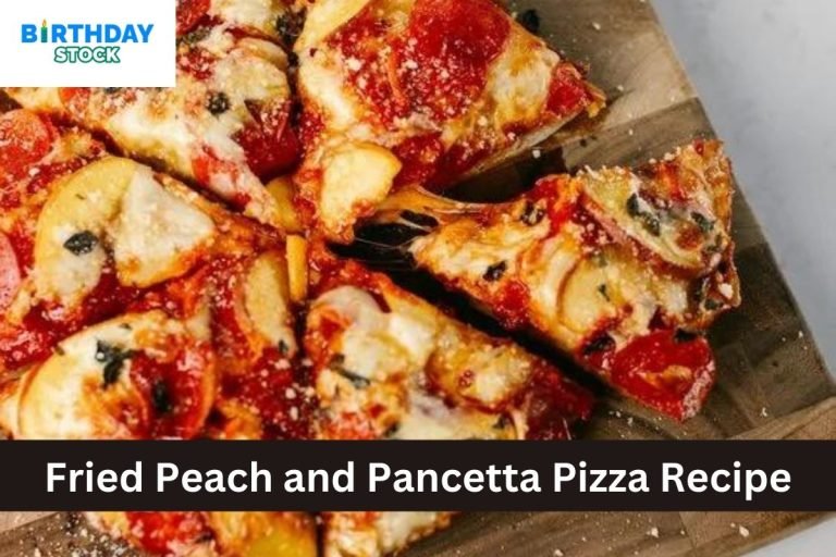 Fried Peach and Pancetta Pizza Recipe