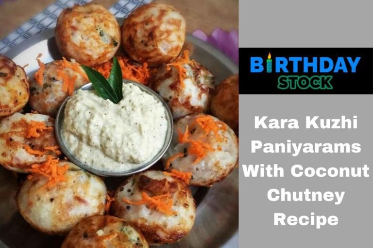 Kara Kuzhi Paniyarams With Coconut Chutney Recipe