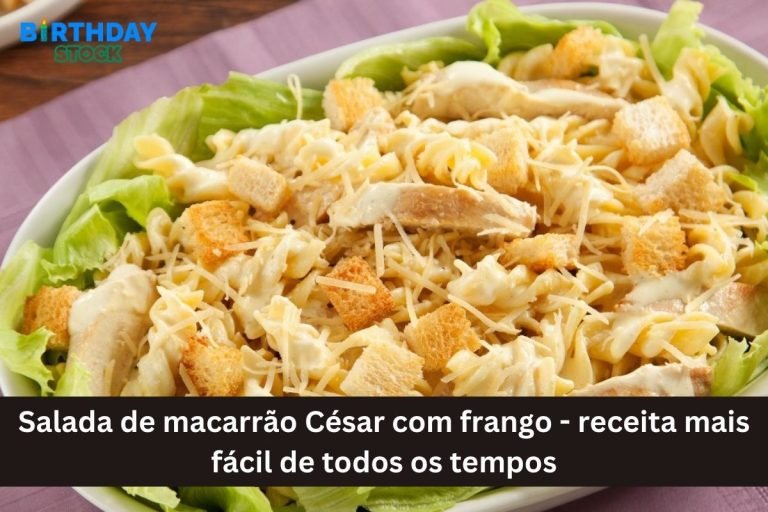 Salada de macarrão César com frango - receita mais fácil de todos os tempos